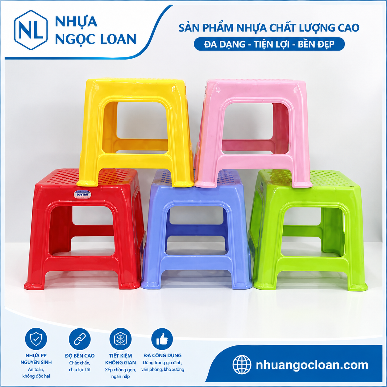 ghế nhựa lùn đại giá sỉ HCM