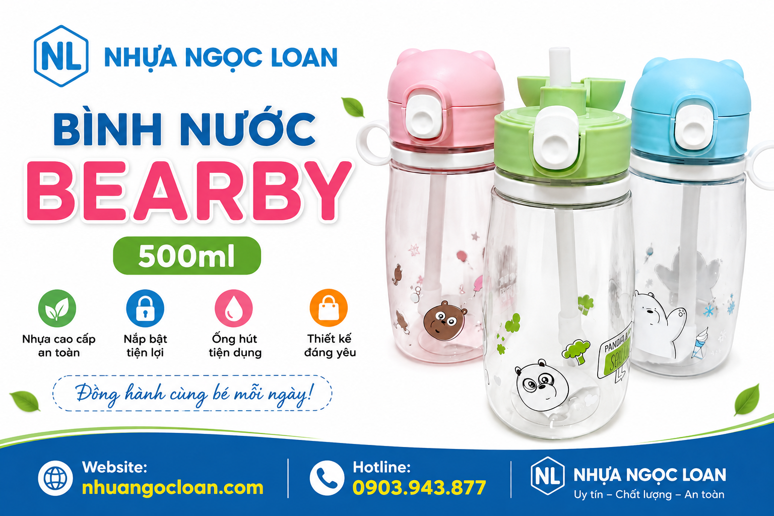bình nước BEARBY