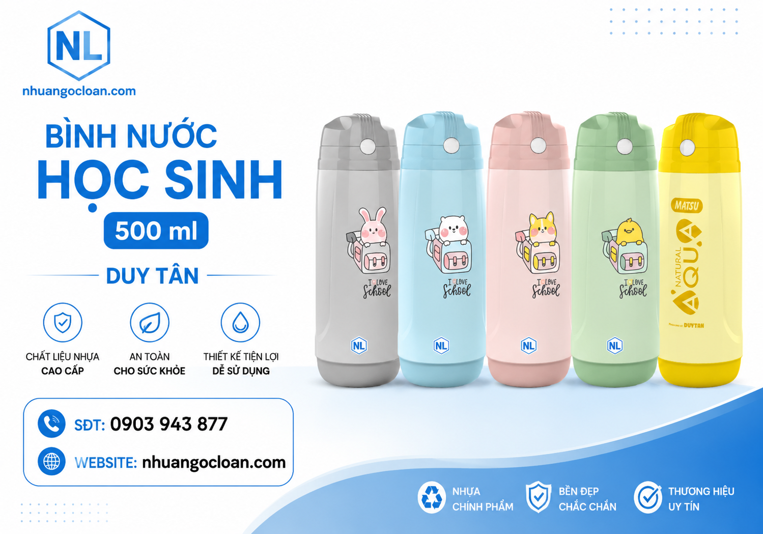 Bình nước học sinh giá sỉ HCM