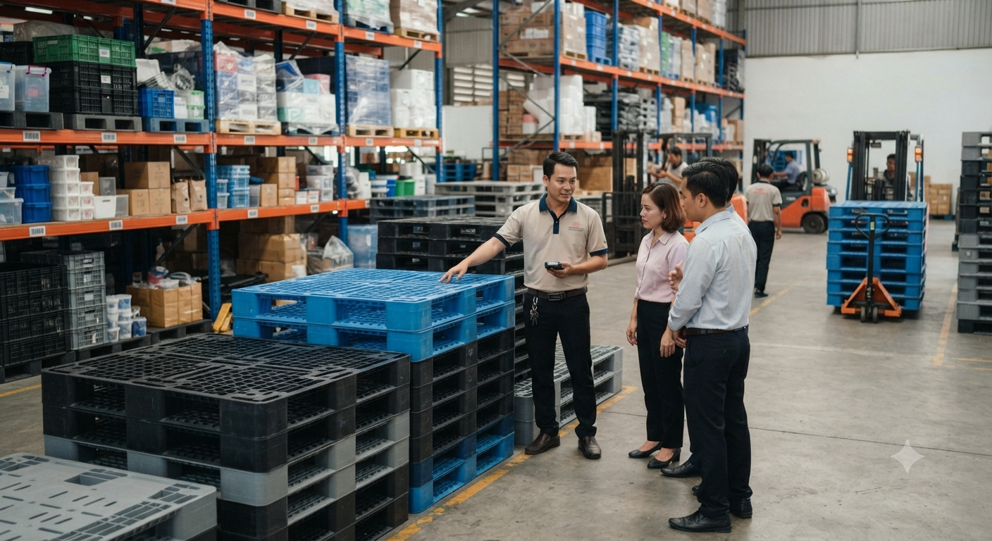 Hướng dẫn lựa chọn pallet nhựa phù hợp cho kho hàng của Quý anh/chị